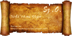 Szántay Olga névjegykártya